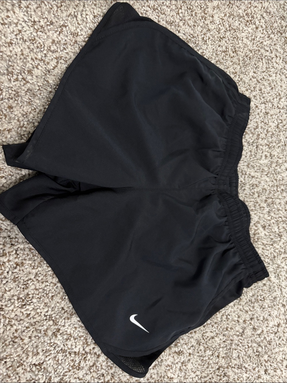 Nike Black Women's Running Shorts with White Swoosh